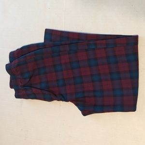 Nautica Plaid Burgundy/Green Dress Pants Boy Size 7